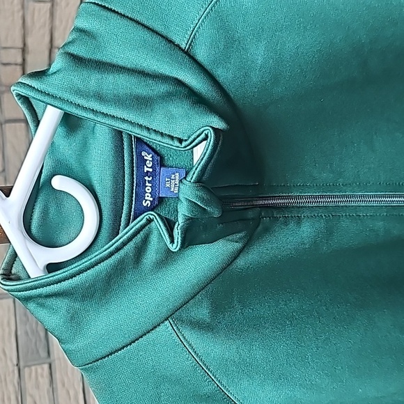 NWOT SPORT TEK Mens Fleece 1/4 Zip Pullover Sz XLT Dark Green - Picture 2 of 12